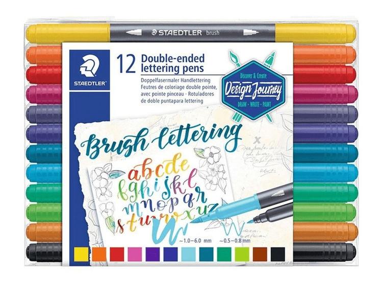 Imagem de Estojo Caneta Brush Lettering Staedtler 12 Cores