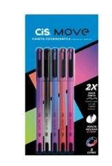 Imagem de Estojo Caneta Esferográfica Cis Move C/5 Cores 52.0675