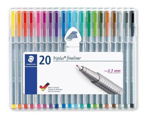 Imagem de Estojo Caneta Fineliner Triplus 0.3Mm Staedtler 20 Cores