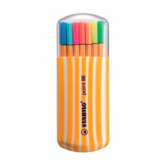 Imagem de Estojo Caneta Point 88 com 15 + 5 Cores Neon - Stabilo
