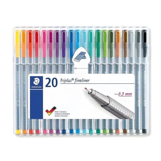 Imagem de Estojo Caneta Staedtler Triplus Fineliner 0.3Mm 20 Cores