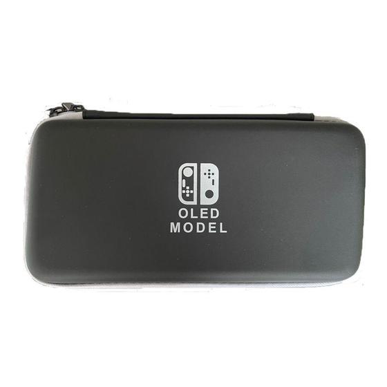 Imagem de Estojo Case Nintendo Switch Oled Cabe Jogos Cabos Acessórios Preta - N-S OLED