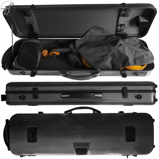 Estojo Case Violino Antoni Marsale Fibra Pro Retangular Carbon Black