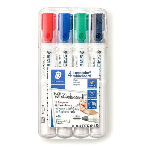 Imagem de Estojo com 4 Cores Marcador Quadro Branco Staedtler Lumograph 351 Wp4 02