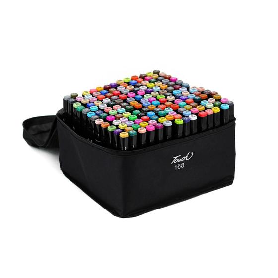 Estojo de Colorir Bobbie Goods 168 Cores Canetinhas Ponta Dupla Caneta ...