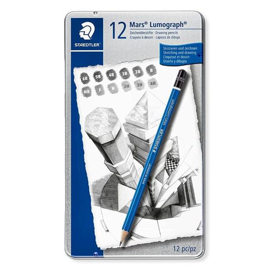 Imagem de Estojo de Lápis Grafite Staedtler Mars Lumograph 12 Pçs