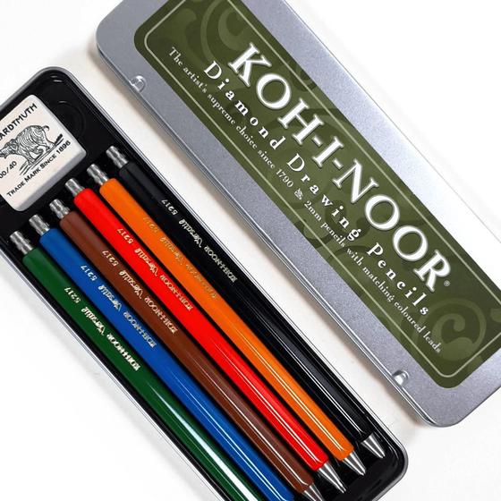 Imagem de Estojo de Lapiseira Coloridas Koh-I-Noor Versátil 5217