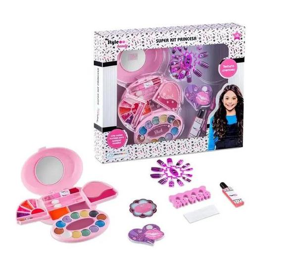 Imagem de Estojo de Maquiagem Infantil My Style Beauty Super Kit Princesa Multikids - BR1333