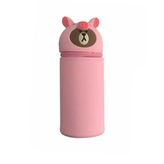 Imagem de Estojo de Silicone: Line Friends - Jungle Brown Pig 16cm.