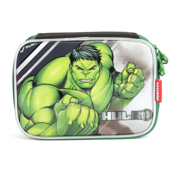 Imagem de Estojo Escolar Avengers Marvel Hulk Box 100 Pens Preto - Luxcel
