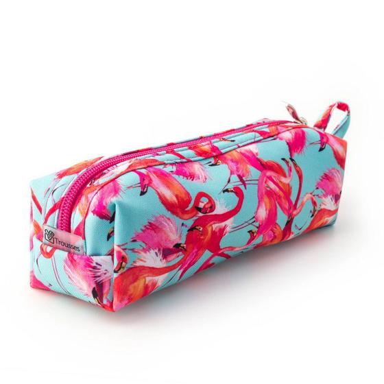 Estojo Escolar Baú Estampa Suporta 50 Canetas Flamingo Feminino Menor preço em Estojo Escolar Baú Estampa Suporta 50 Canetas Flamingo Feminino