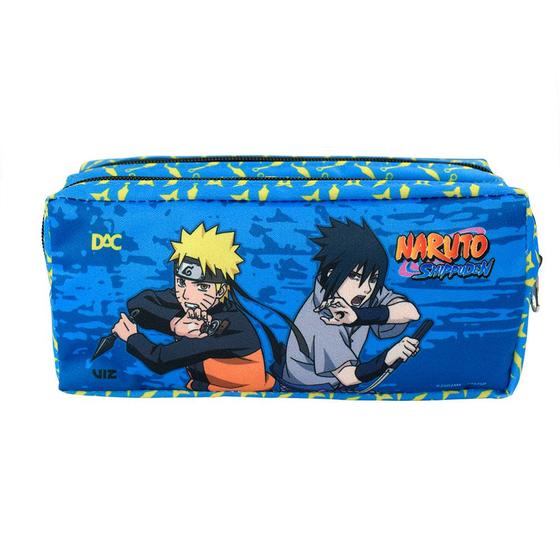Imagem de Estojo Escolar DAC Duplo azul em tecido estampa Naruto 4420