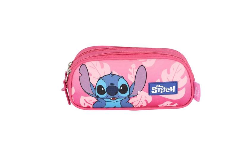 Imagem de Estojo Escolar Disney Stitch 2 divisórias Licenciado Rosa