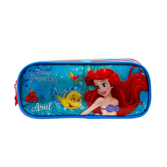 Imagem de Estojo Escolar Duplo Ariel Pequena Sereia - Disney