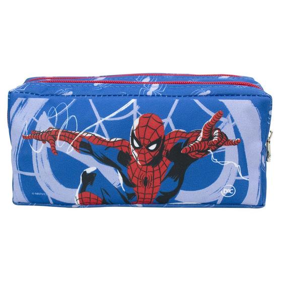 Estojo Escolar Duplo em Tecido Homem Aranha 3897 - DAC - Estojo escolar ...