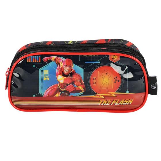 Imagem de Estojo Escolar Duplo The Flash Original Luxcel EI41214FM-PRETO