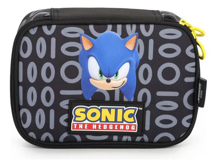 Imagem de Estojo Escolar Especial Sonic Amigos Box Grande 100 Pens