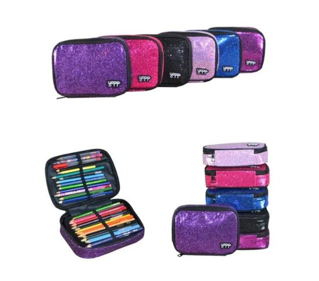 Estojo Escolar Organizador Grande 2 Compartimentos 100 Pens MB13064-E Menor preço em Estojo Escolar Organizador Grande 2 Compartimentos 100 Pens MB13064-E