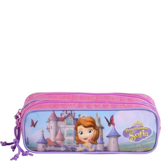 Imagem de Estojo Escolar Sofia The First Pink 2 Divisões 48823 - DMW