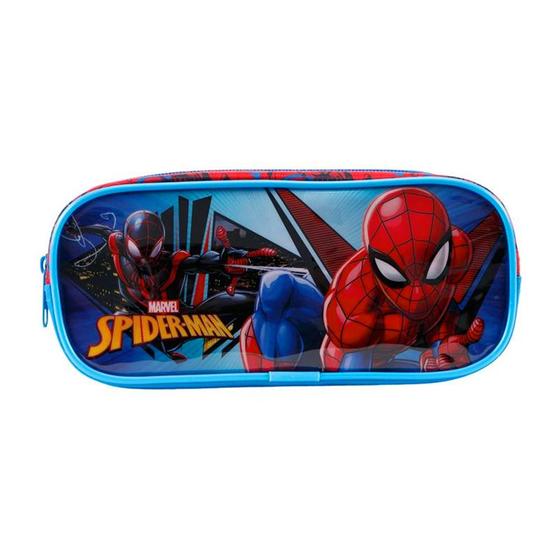 Imagem de Estojo Escolar Spiderman Homem Aranha Marvel Porta Lápis Organizador Xeryus