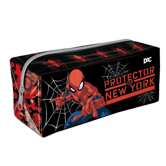 Imagem de Estojo Escolar tam G DAC em PVC Cristal estampa Homem Aranha