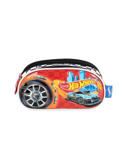 Imagem de Estojo Escolar Triplo Penal Hot Wheels - Preto - Maxlog