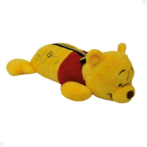 Imagem de Estojo Escolar Zíper Pelúcia Pooh Disney às Volta Aulas DAC