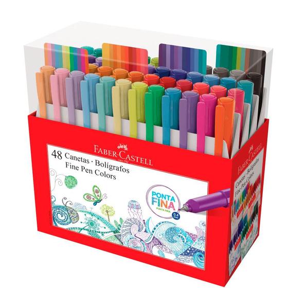 Imagem de Estojo Fine Pen com 48 cores - Faber Castell