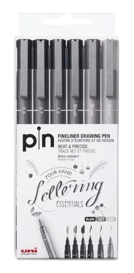 Imagem de Estojo Fineliner Draqing Pen Lettering Essentials com 6