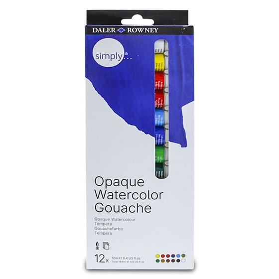 Imagem de Estojo Gouache Daler Rowney Simply c/ 12 Cores