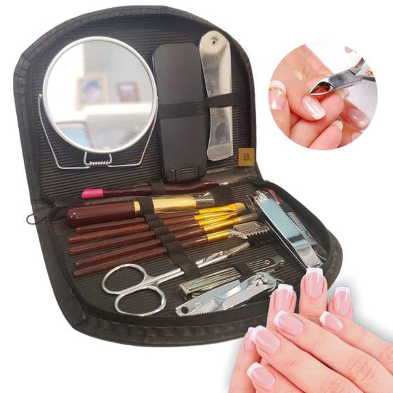 Imagem de Estojo Kit de Manicure e Cuidados Pessoais Unisex com 15 pcs