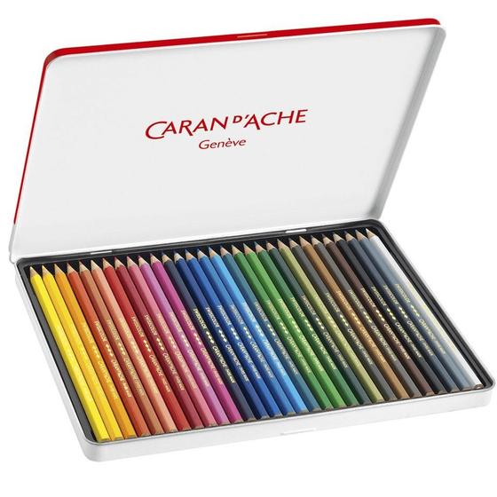 Imagem de Estojo Lápis Caran D'ache Com 30 Cores Permanentes Mina 4mm