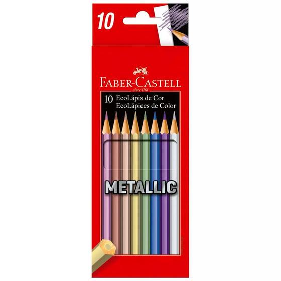 Imagem de Estojo Lápis De Cor Metallic 10 Cores Faber Castell