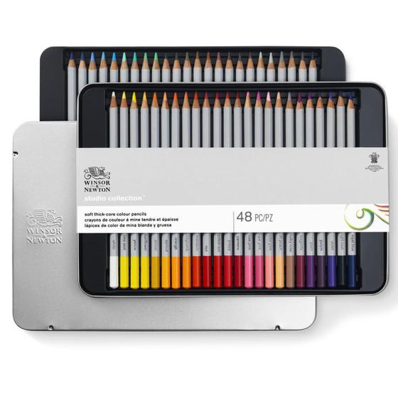 Imagem de Estojo Lápis de Cor Winsor & Newton Studio Collection com 48 Cores - 0490014