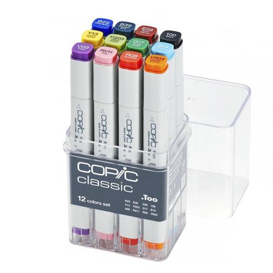 Imagem de Estojo Marcador Copic Classic 12 Cores Basic