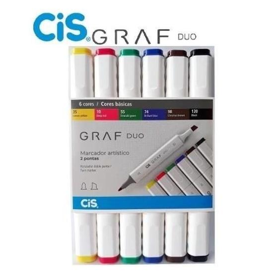 Imagem de Estojo marcador graf duo c/6 cores basicas   59.74