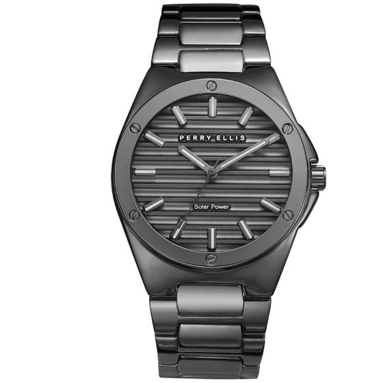 Imagem de Estojo masculino de 42 mm alimentado por energia solar Perry Ellis