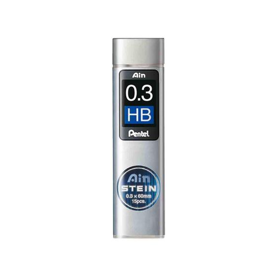 Imagem de Estojo Mina Grafite Pentel Ain Stein 0.3Mm Hb Com 15 Un