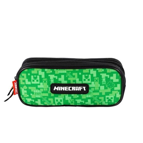 Imagem de Estojo Minecraft Plus Acid Duplo - Verde 9x22x7cm 1L