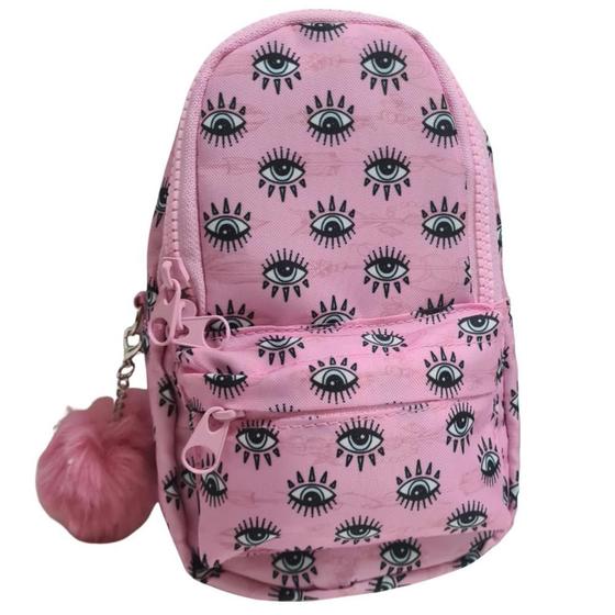 Imagem de Estojo Mini Mochila Olhos Rosa Daterra