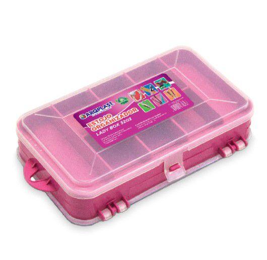 Estojo Organizador Multiuso Lady Box 2 Lados Arqplast Menor preço em Estojo Organizador Multiuso Lady Box 2 Lados Arqplast