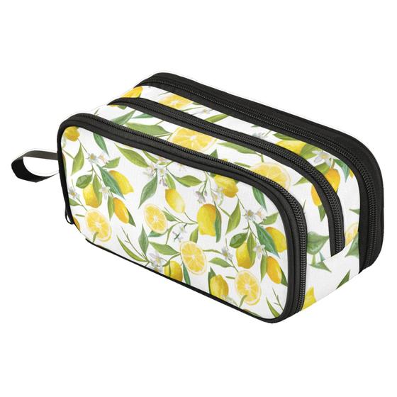 Imagem de Estojo para lápis Fustylead Fresh Summer Lemons Leaves Floral