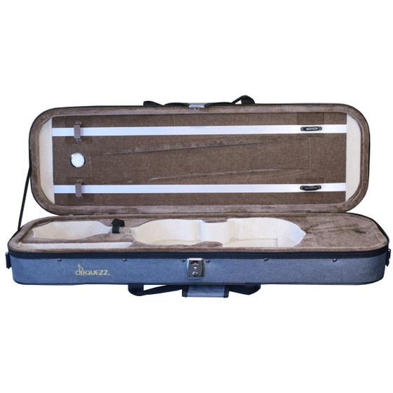 Estojo retangular térmico interior marrom claro violino 4/4 ORQUEZZ