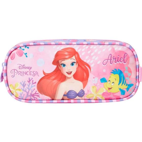 Imagem de Estojo Simples Ariel X1 com Frente em PVC Cristal com Glitter