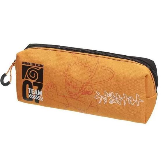 Imagem de Estojo Simples Escolar Infantil Menino Necessaire Naruto Clash Laranja