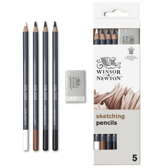 Imagem de Estojo Sketching Crayon Winsor & Newton 5 Peças