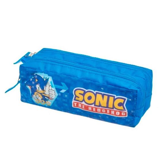 Imagem de Estojo Sonic Duplo Go Fast ul Escolar - Pacific 22cm