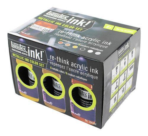 Imagem de Estojo Tinta Acrílica Líquida Liquitex 30ml 06 Cores Básicas