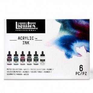 Imagem de Estojo Tinta Acrílica Líquida Liquitex 30ml 06 Cores Muted Tons