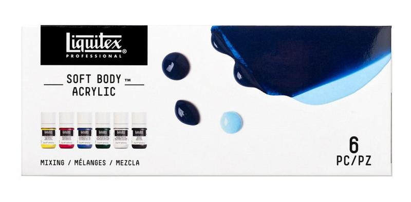 Imagem de Estojo Tinta Acrílica Liquitex Soft Body 22ml 06 Cores